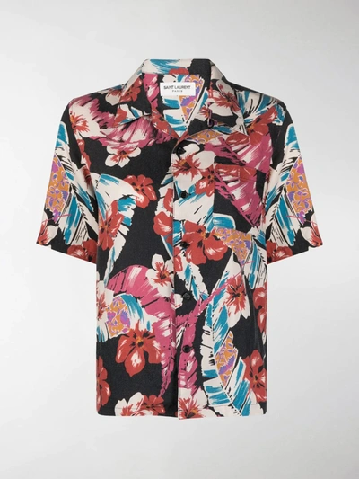 Saint Laurent All-over Floral-print Shirt In Multicolor