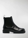 Ferragamo Gancini Logo Detail Chelsea Boots In Black