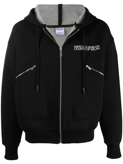 Marcelo Burlon County Of Milan Marcelo Burlon Black Outerwear Jacket