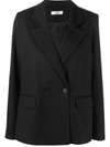 Anine Bing Madeleine Double-breasted Blazer In Black