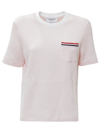 Thom Browne Cotton T-shirt In Pink