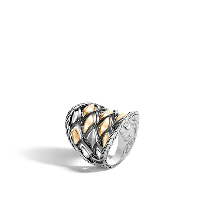 John Hardy Legends Naga Saddle Ring In Sterling Silver/yellow Gold