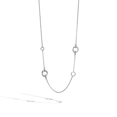 John Hardy Bamboo Station Necklace In Sterling Silver