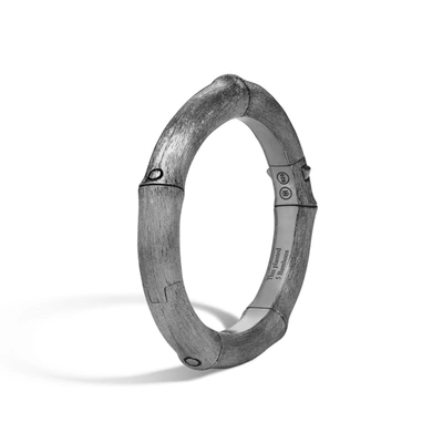 John Hardy Bamboo 8mm Hinged Bangle In Silver