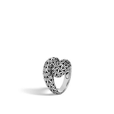 John Hardy Classic Chain Bypass Ring In Sterling Silver