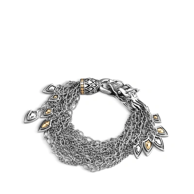 John Hardy Legends Naga Multi Row Bracelet In Sterling Silver/yellow Gold