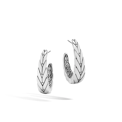 John Hardy Modern Chain Medium J Hoop Earring In Multicolor