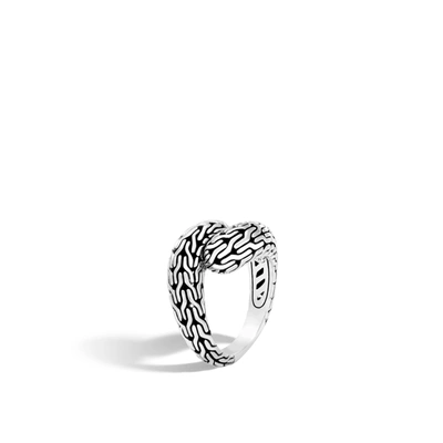 John Hardy Classic Chain Bypass Ring In Sterling Silver