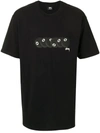 STUSSY ROLLIN'-PRINT COTTON T-SHIRT