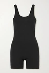Girlfriend Collective Bike Compressive Stretch Bodysuit In Black