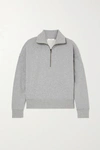 VINCE MÉLANGE FRENCH ORGANIC COTTON-BLEND TERRY SWEATSHIRT