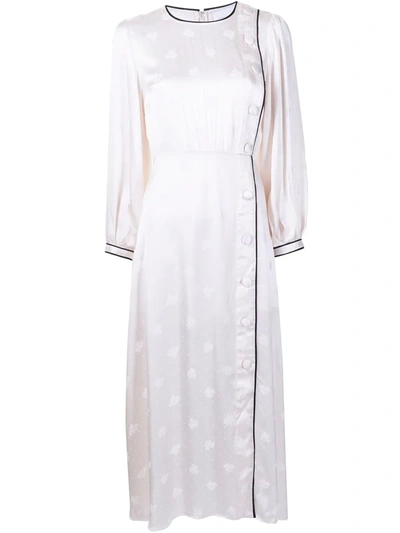 Alice Mccall Hotel Loby Button-detail Midi Dress In White