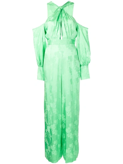 Alice Mccall Memory Lane Cold-shoulder Jumpsuit In Green