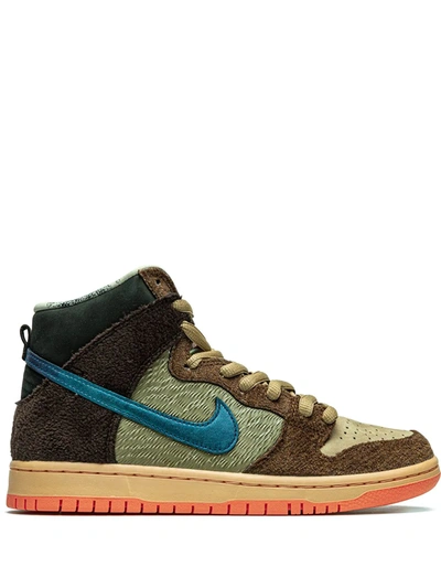 Nike X Concepts Sb Dunk High Sneakers In Brown