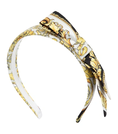 Versace Kids' Printed Headband In White