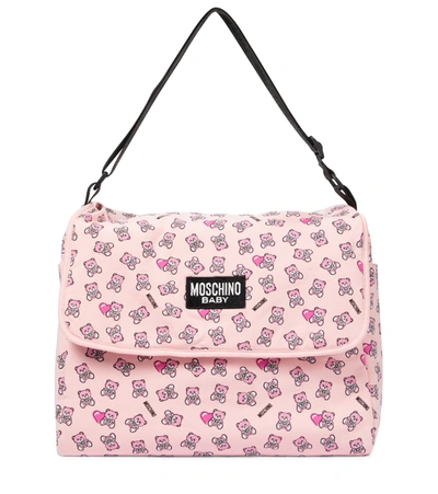 Moschino Baby Changing Bag With Mat In Pink