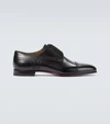 CHRISTIAN LOUBOUTIN EYGENY FLAT LEATHER DERBY SHOES,P00513438