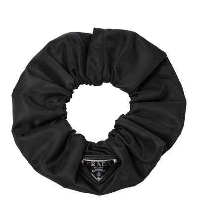 Prada Re-nylon Scrunchie In Black