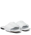 Bottega Veneta Quilted Leather Lido Flat Sandals In White