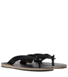 JIL SANDER LEATHER THONG SANDALS,P00532431