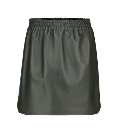 Bottega Veneta High-waisted Leather Skirt In Black
