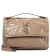 Saint Laurent Womens Gold Sand Niki Medium Leather Shoulder Bag In Beige