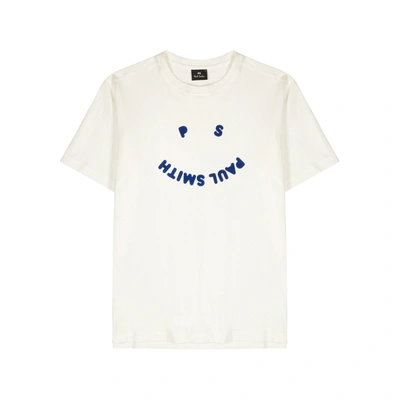 Ps By Paul Smith Off-white Printed Cotton T-shirt