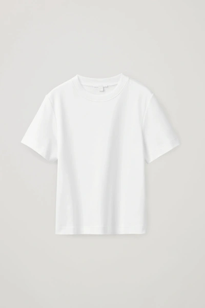 Cos Boxy-fit Heavyweight T-shirt In White