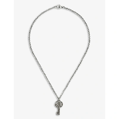 Gucci Kids' Double G Key Sterling-silver Necklace