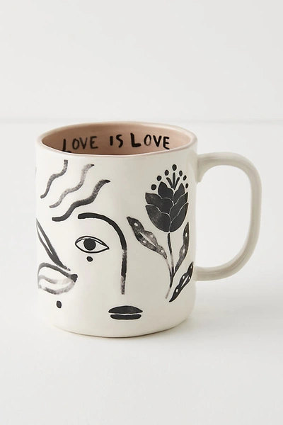Anthropologie Hestia Mug By  In Beige Size Mug/cup