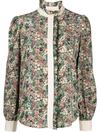 SEE BY CHLOÉ FLORAL MEADOW SILK BLOUSE