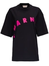 MARNI RED COTTON T-SHIRT WITH LOGO