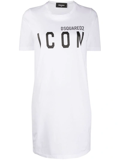 DSQUARED2 LONG-PRINT T-SHIRT DRESS