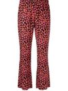MARNI SMALL KISSES CROPPED FLARED TROUSERS