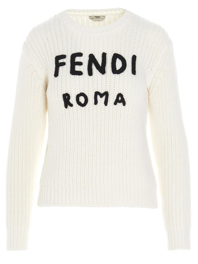 Fendi Roma Sweater In White ModeSens