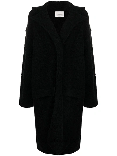 Laneus Single-breasted Fitted Coat In Black