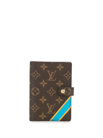 Pre-owned Louis Vuitton 2018  Agenda Cover Pm My Lv Heritage In Brown