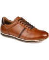 Thomas & Vine Fenway Wide Width Low Top Sneaker In Cognac