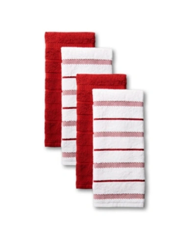 Kitchenaid Albany 4-pc. Kitchen Towel Set In Red