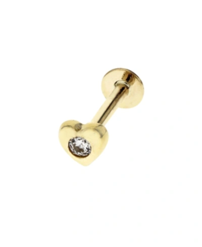 Rhona Sutton Bodifine 10k Gold Heart Cz Tragus