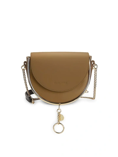 See By Chloé Mara Leather Saddle Bag In Coconut Brown