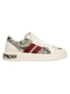 BALLY SNAKE-PRINT LOW-TOP LEATHER SNEAKERS,400013234476