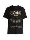 VERSACE JEANS COUTURE METALLIC TEXT GRAPHIC T-SHIRT,400013438301