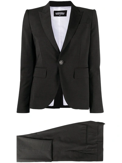 Dsquared2 Pinstripe Two-piece Suit In Black