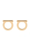 Ferragamo Gold Tone Gancini Earrings