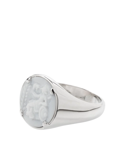 Tom Wood Sterling Silver Cameo Athena Ring