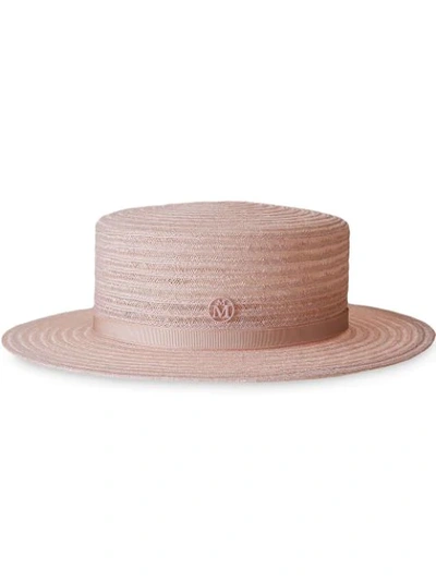 Maison Michel Kiki Fedora Hat In Pink