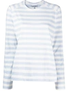 GANNI LONG-SLEEVED STRIPED TOP