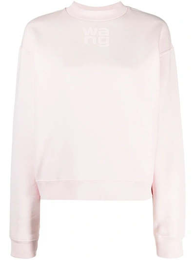 Alexander Wang T Mock-neck Sweatshirt In Pink
