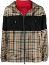 Burberry Reversible Beige & Red Vintage Check Shropshire Anorak Jacket In Beige,red